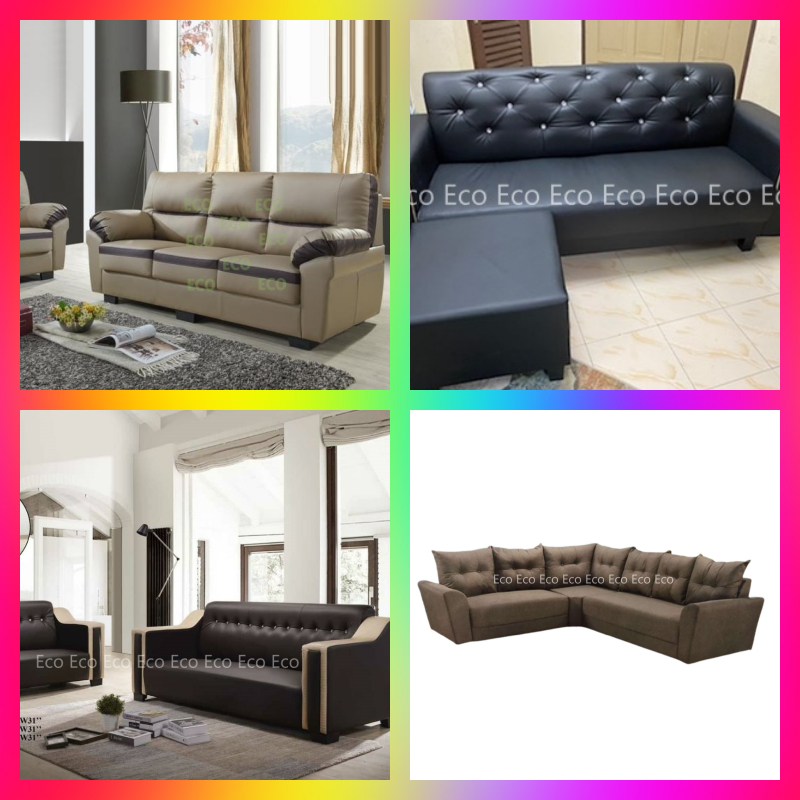 PVC Sofa Kulit / Fabric Sofa Kain / Velvet Sofa Baldu 1 Seater 2 Seater