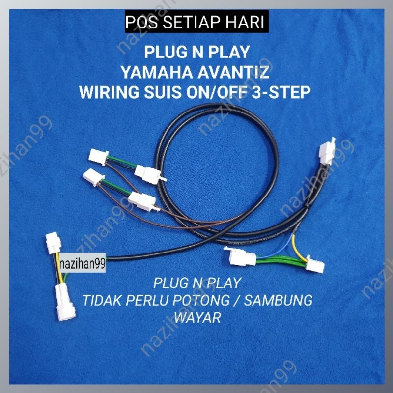 🔥 PNP Yamaha AVANTIZ Wiring Suis On / Off Lampu 3-Step (RH) Headlamp ...