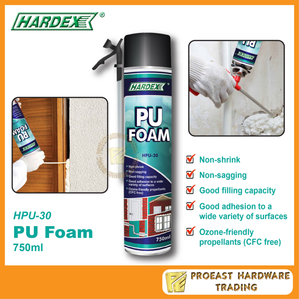 HARDEX HPU-30 General Purpose PU Foam - 750ml (Filler) | Shopee Malaysia
