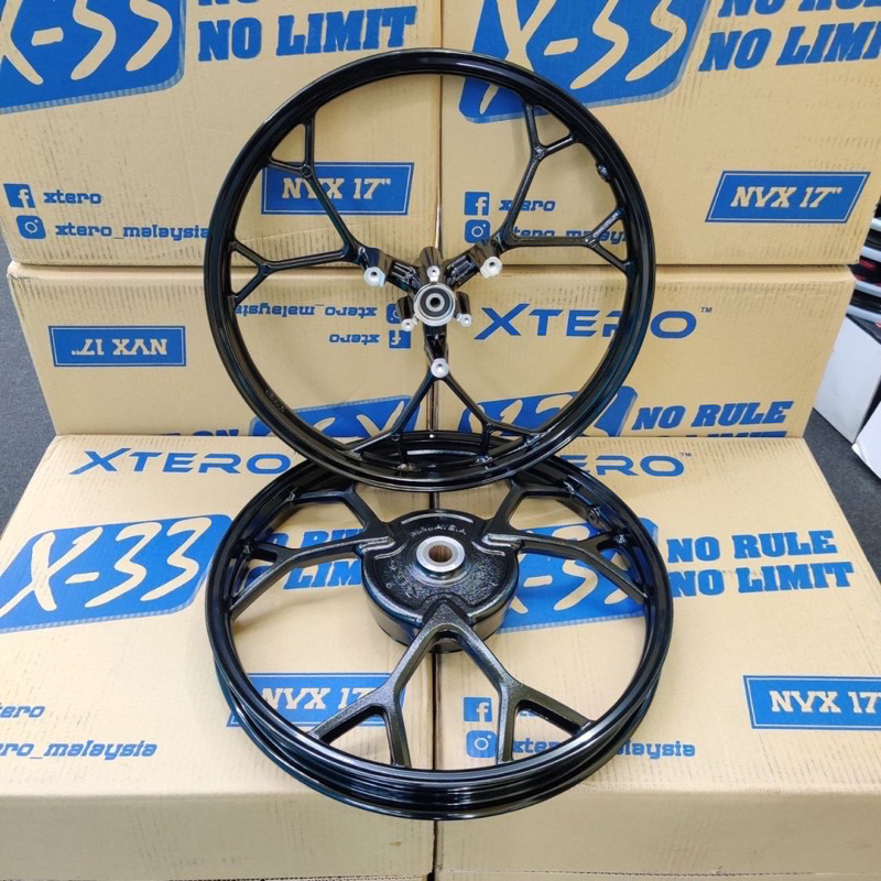 🔥READY STOCK X-TERO RIM X-33 RIM NVX-155 V1/V2 1.60/1.60-17 100% ...