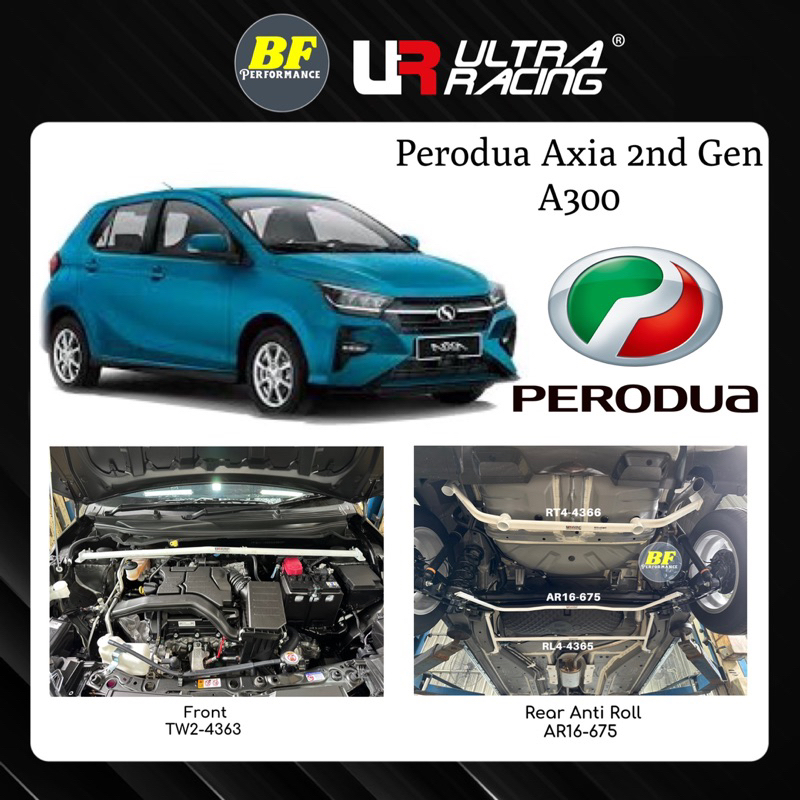 Ultra Racing Bar Safety Bar Perodua Axia New Axia A300 Stage 1 Front Bar Engine Bar Rear Anti