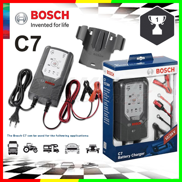 BOSCH C7 Battery Charger Fully Automatic Mode 6 12V/24V Lead-Acid ...