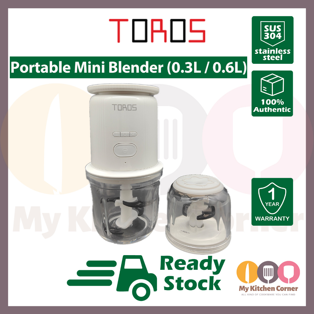 TOROS Buffalo Portable Mini Blender Food Processor Garlic Peeler with 2