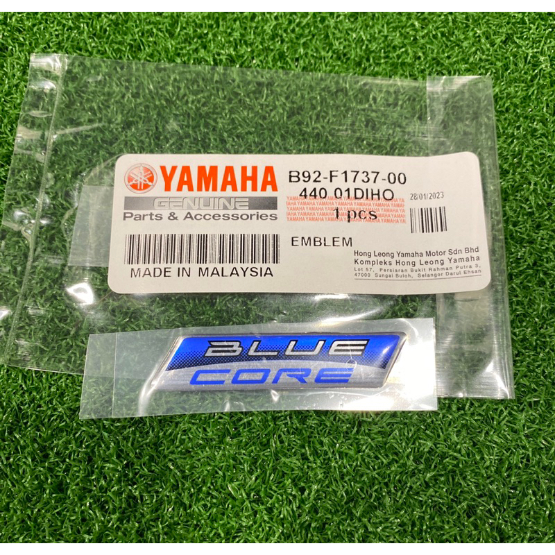 351 5.8L High Performance Engine Emblem – Blue & Chrome Trim, 4 Inches Long – Pair 2 thumbnail image