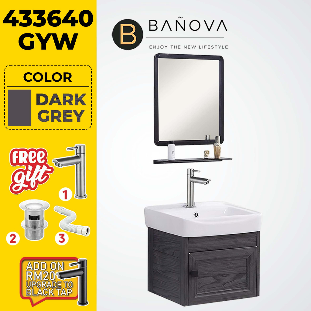 BANOVA Bathroom Cabinet with Mirror Set Bathroom Sink Cabinet Basin ...