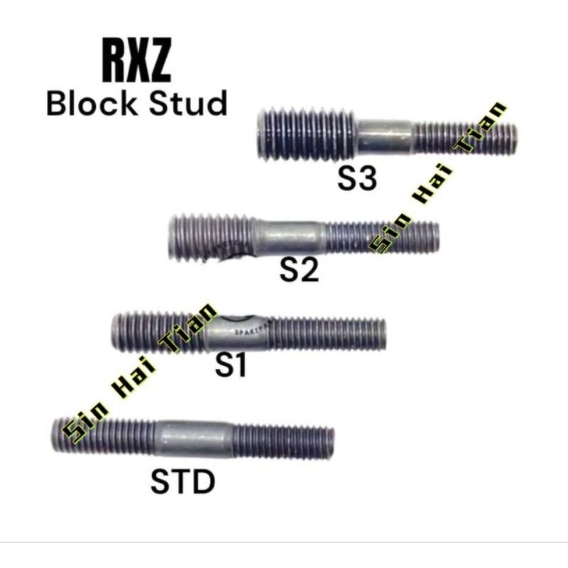 RXZ RXS Y110 Y100 Block Stud STD S1 S2 S3 M8 BLOCK TIANG FOR 1PC ...