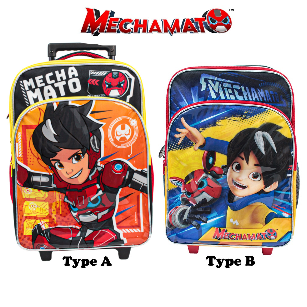 Mechamato Trolley School Bag / Beg Sekolah Mechamato / Beg Troli