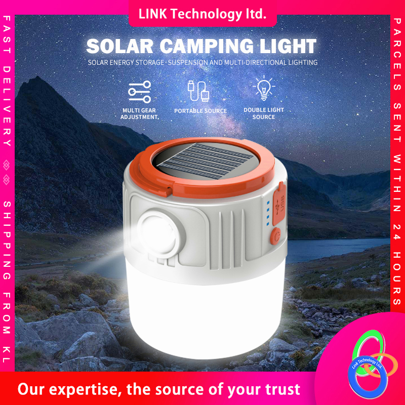 Solar long endurance camping highlight with power bank function