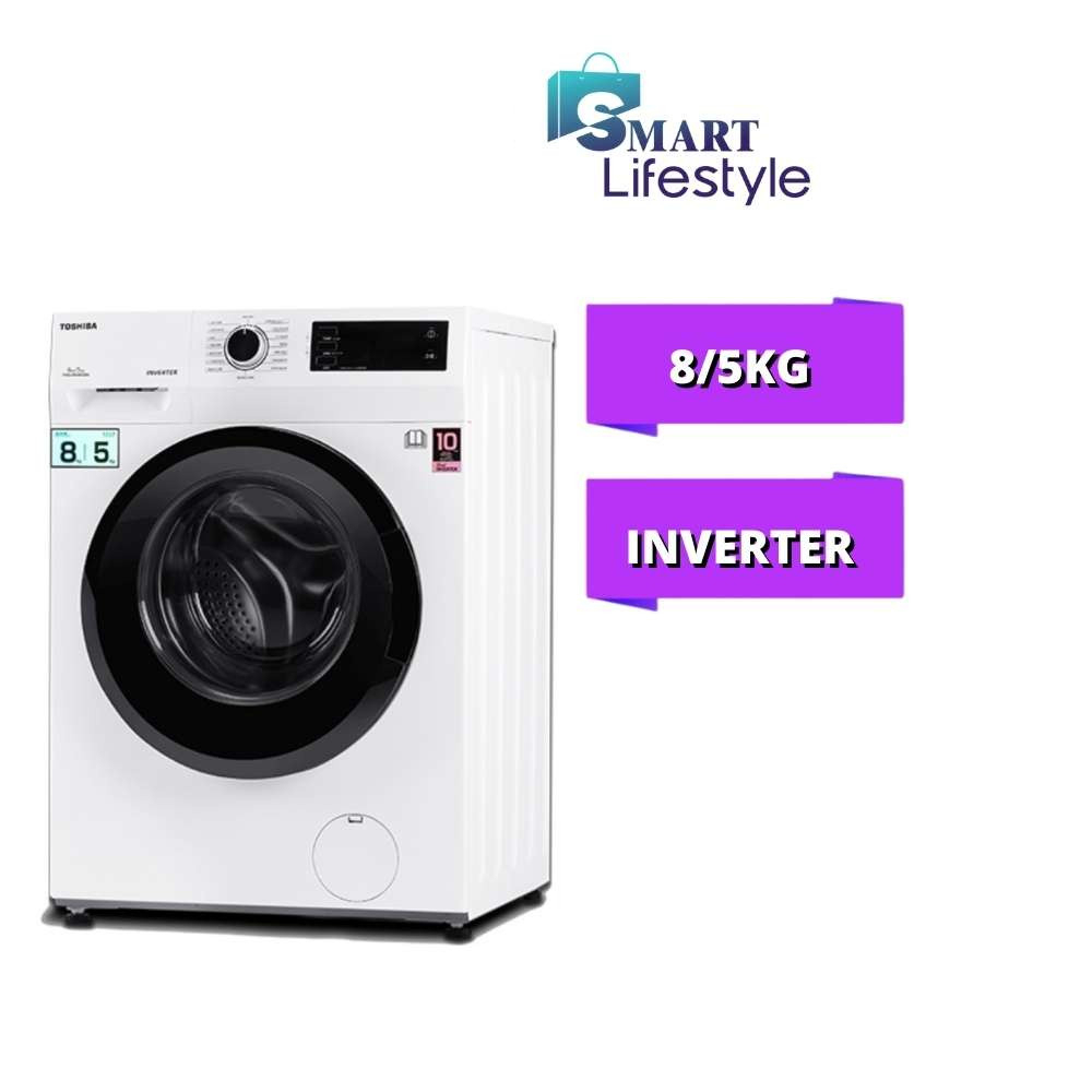 TOSHIBA 8/5KG REAL INVERTER WASHER DRYER WASHING MACHINE TWDBK90S2M