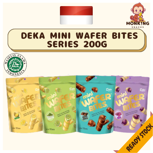 HALAL Deka Wafer Bites Series Matcha/ Chocolate/ Sweet Potato/ Durian