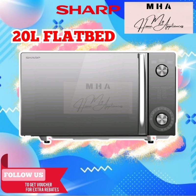 Sharp 20L Mechanical Dial Flatbed Microwave Oven R2121FGK Sharp