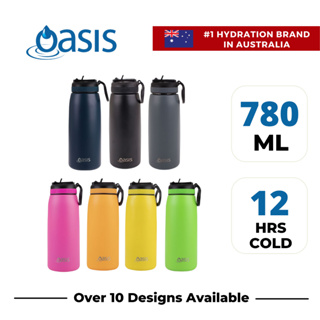OASIS STAINLESS STEEL DOUBLE WALL INSULATED SMOOTHIE TUMBLER W/ STRAW 500ML