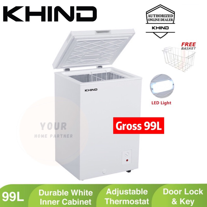 Khind Chest Freezer FZ99 Gross 99L Shopee Malaysia
