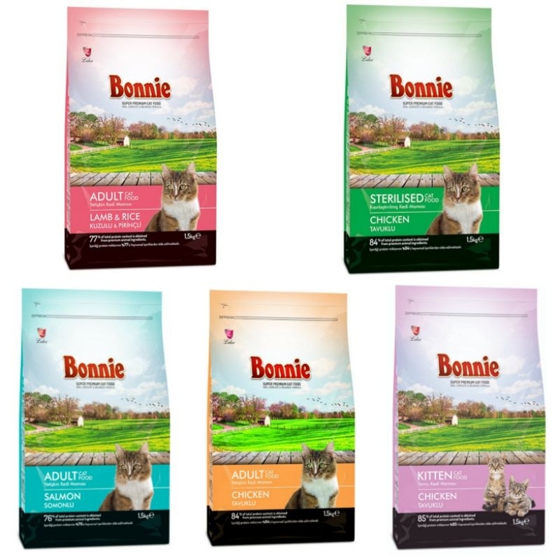Bonnie Super Premium Cat Food 1.5kg Makanan Kucing Shopee Malaysia