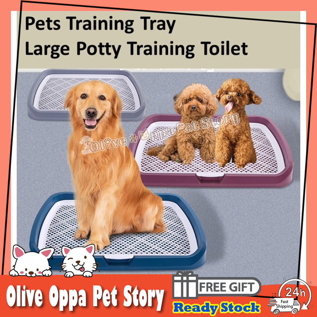 🐱🐶【ReadyStock】Pets Training Tray Large Potty Training Toilet