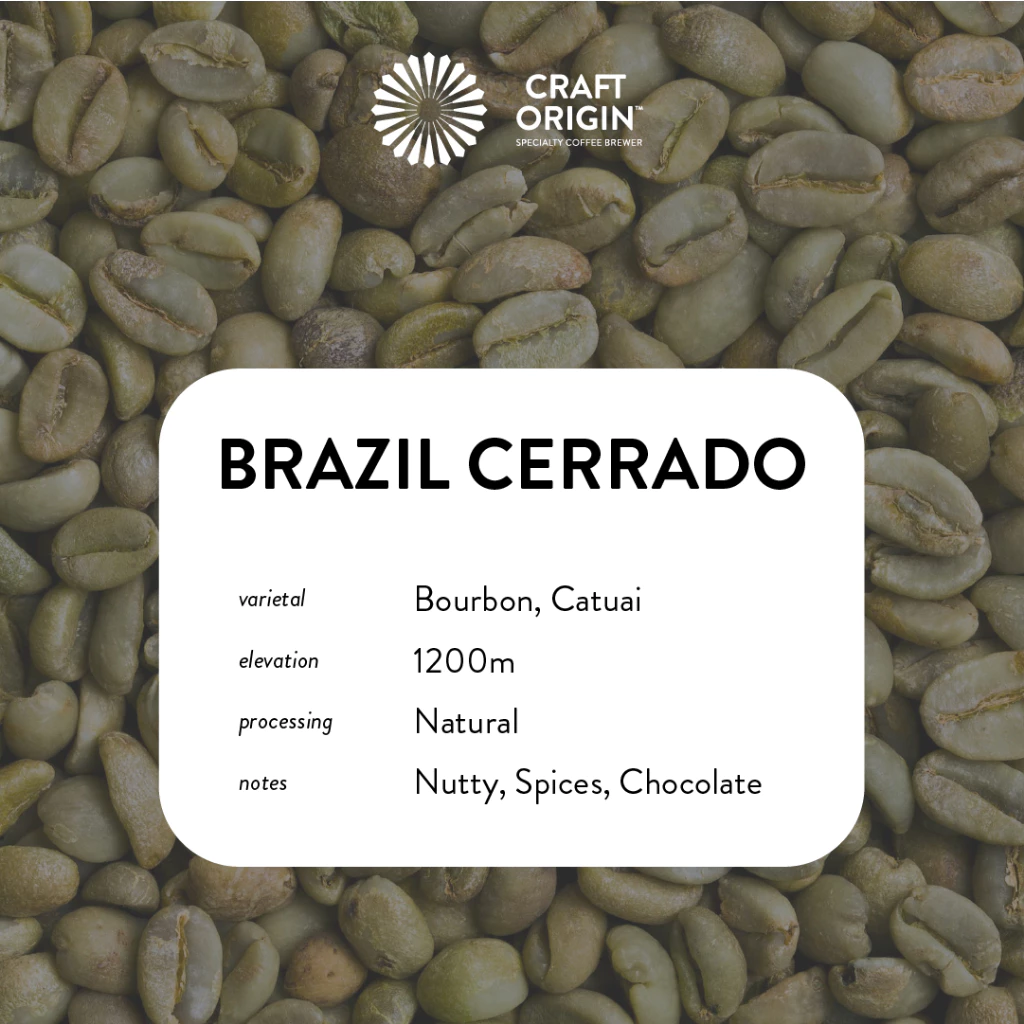 Craft Origin Brazil Cerrado – specialty coffee beans Malaysia