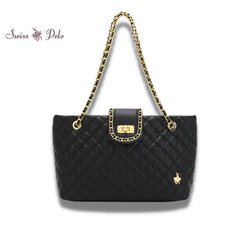 SWISS POLO LADIES QUILTED TOP CHAIN HANDLE BAG HJK 548/ QUILTED SLING