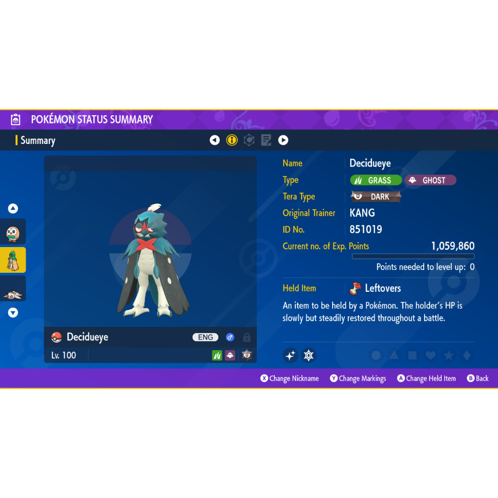 Pokemon Scarlet And Violet 6iv Shiny Decidueye Ranked Battle Best Build Shopee Malaysia 5385