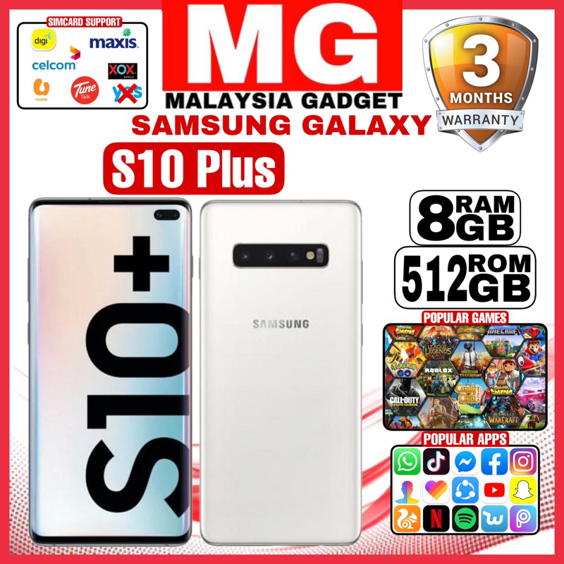Samsung Galaxy S10+, S10 Plus (8+128GB)(8+512GB)[Snapdragon 855](SME ...
