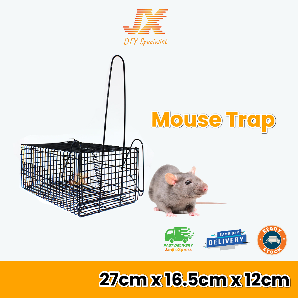 Rat Mouse Trap Cage Premium Steel Black Pest Catch Perangkap Jaring ...