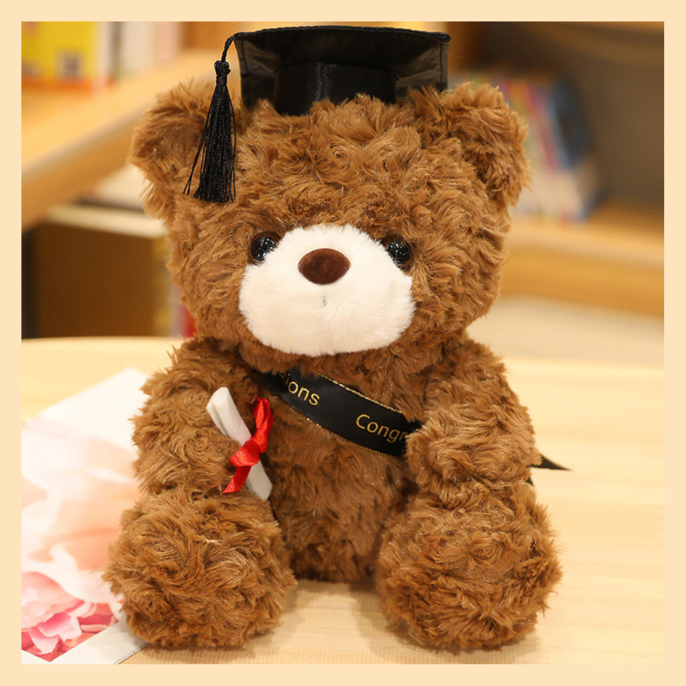 Teddy Bear Convocation Bear Plush 18/30/35cm Graduation Patung Hiasan ...