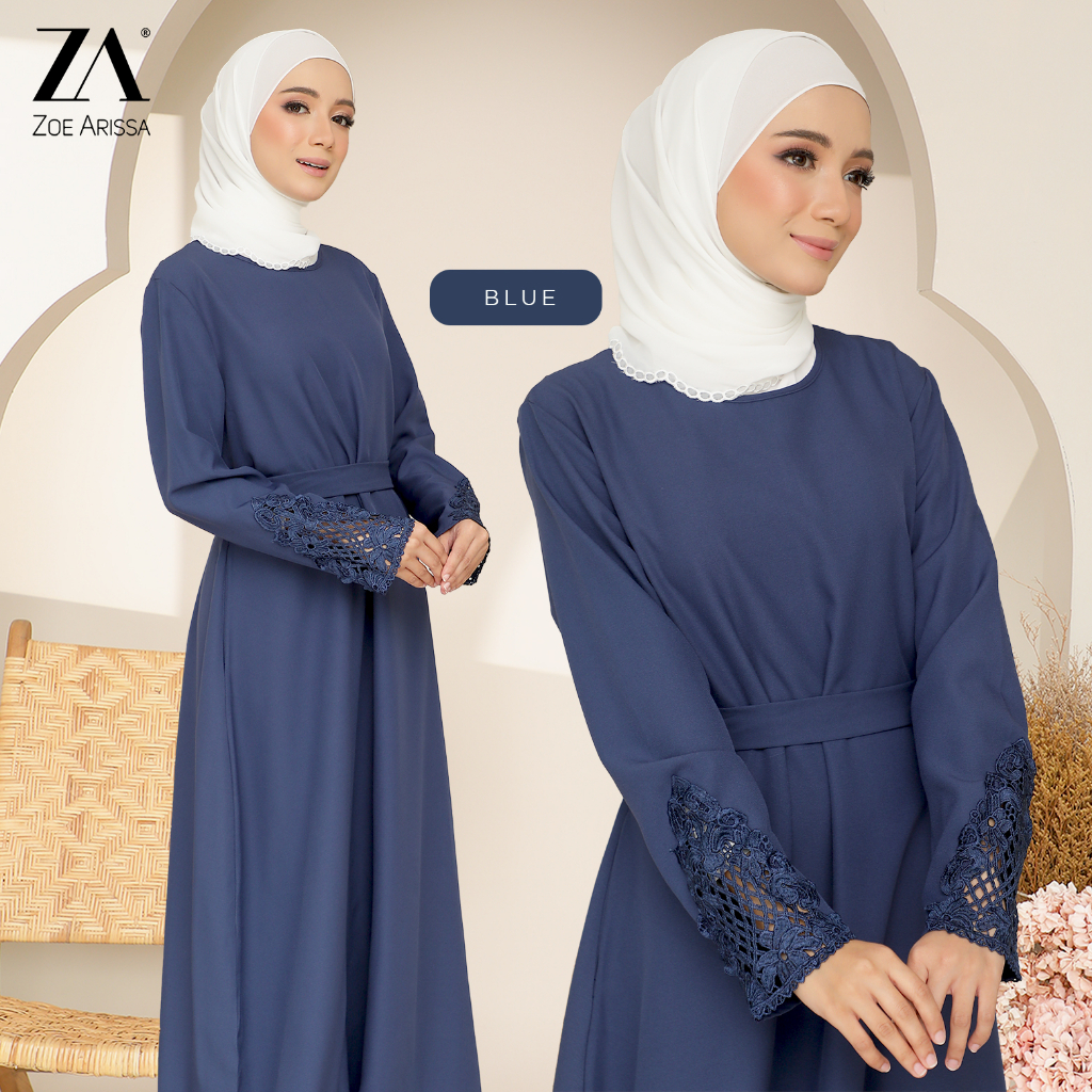 ZOE ARISSA JUBAH MUSLIMAH ABAYA KAFTAN Plain Jubah Labuh Ironless BRICK ...