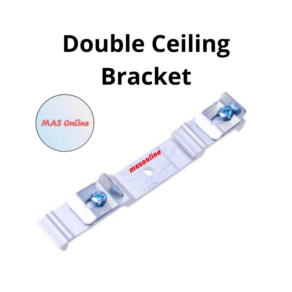 DOSO Super Curtain Double Ceiling Bracket A / Kaki Langsir Aluminium