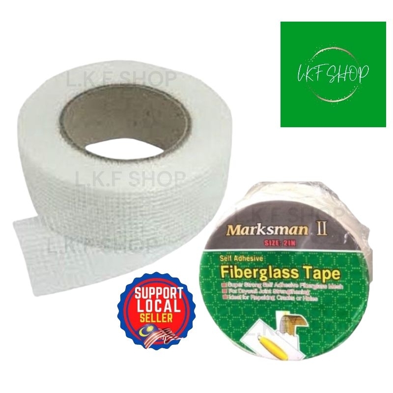 2" Marksman Fiber Glass Tape Self Adhesive joint wall tape**L.K.F SHOP** Shopee Malaysia