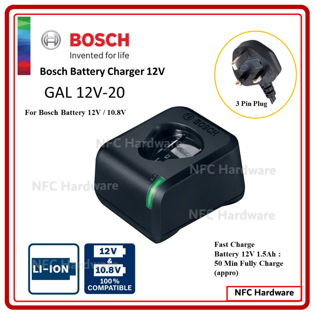 BOSCH Battery Charger GAL 12V20 Shopee Malaysia