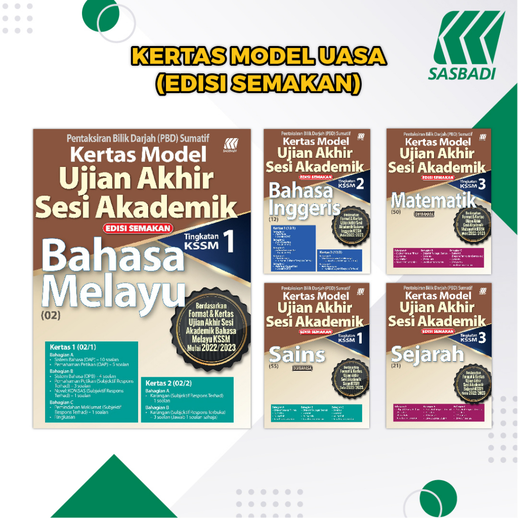 KERTAS MODEL UASA KSSM TING. 1, 2, 3 EDISI SEMAKAN (2023) | Shopee Malaysia