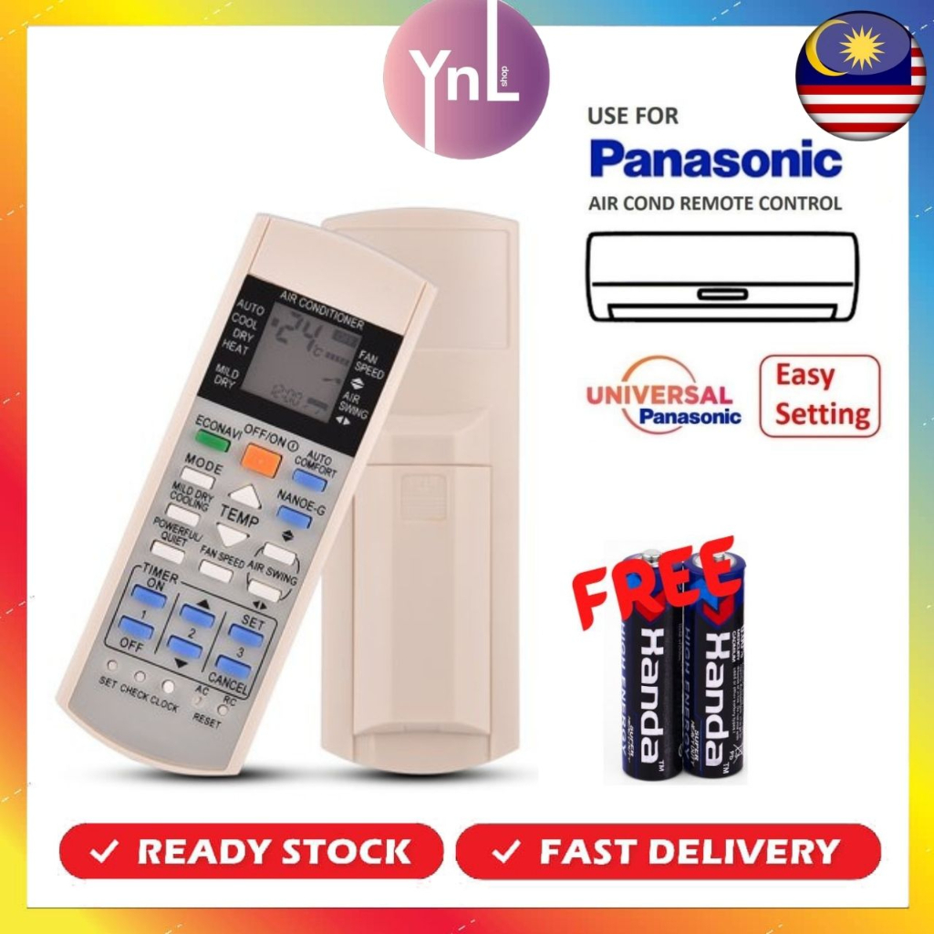 Panasonic Air Cond Aircon Aircond Remote Control ECONAVI Inverter (FREE