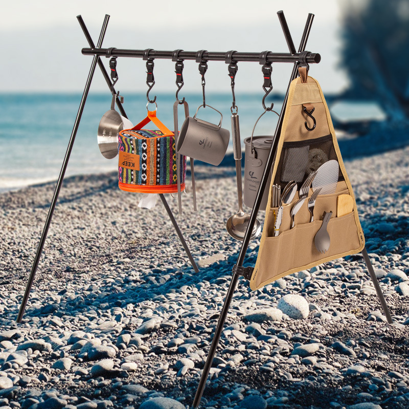 Portable Camping Hanging Rack/Foldable Aluminum Camping Hanging Rack