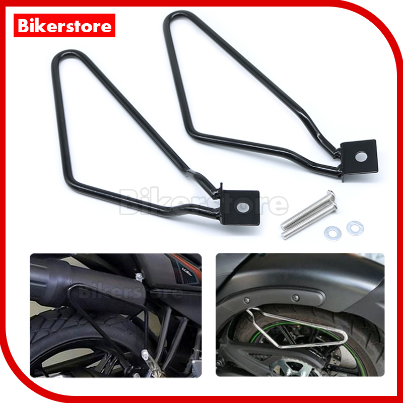 Bikerstore Motorcycle Universal Saddle Bag Support Frame Side Mounting ...