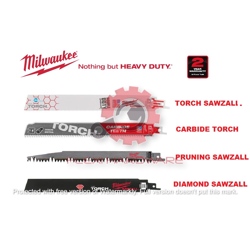 Milwaukee 9'' Sawzall Blade (Torch Blade / Carbide Blade / Pruning