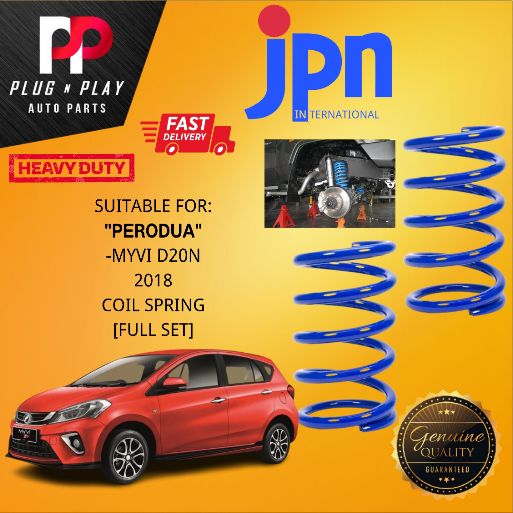 PERODUA MYVI D20N 2018 FULL SET FRONT & REAR ORIGINAL JPN COIL SPRING ...