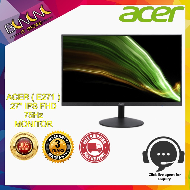 ACER EK271 (27") IPS FHD 100Hz 1Ms FREESYNC MONITOR Shopee Malaysia