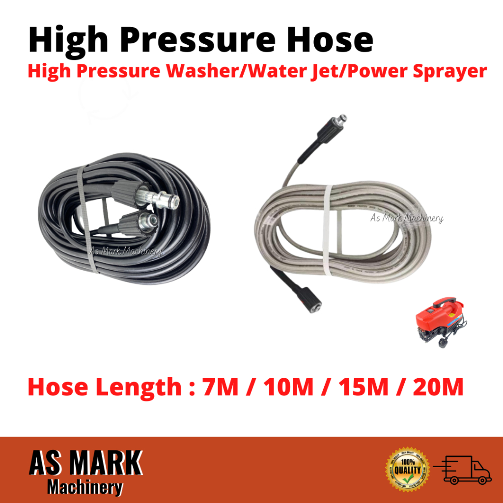 7m 10m 15m 20 Meter (M22*15mm)Heavy Duty High Pressure Washer Hose