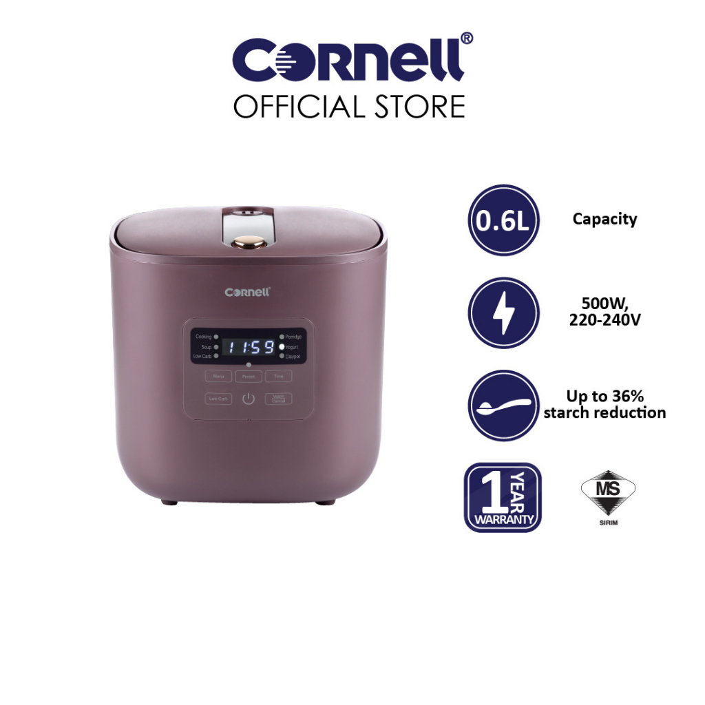 Cornell 0.6L Low Carb Digital Rice Cooker Yogurt Maker CRCJP600DX