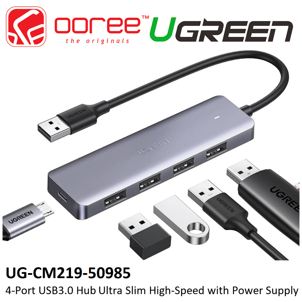 UGREEN CM219 USB 3.0 TO ULTRA SLIM HIGH-SPEED SPLITTER 4-PORT USB HUB ...