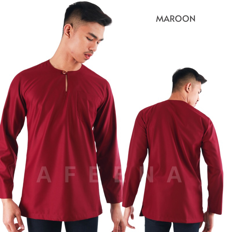Kurta teluk belanga slim fit baju melayu johor baju kurta lelaki dewasa