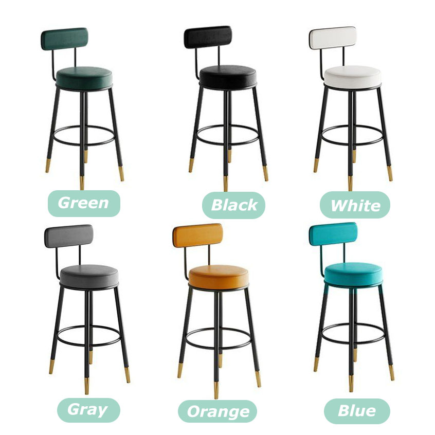 Nordic Bar Stool PU Cushion Home Bar Stool High Stool Bar Chair Bar