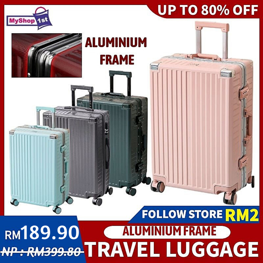 [Aluminium] DURABLE POLYCARBONATE HARDCASE TRAVEL LUGGAGE SETS