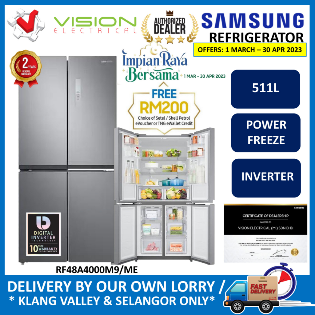 [Free Delivery + Basic Setup Klang Valley] SAMSUNG RF48A4000M9/ME