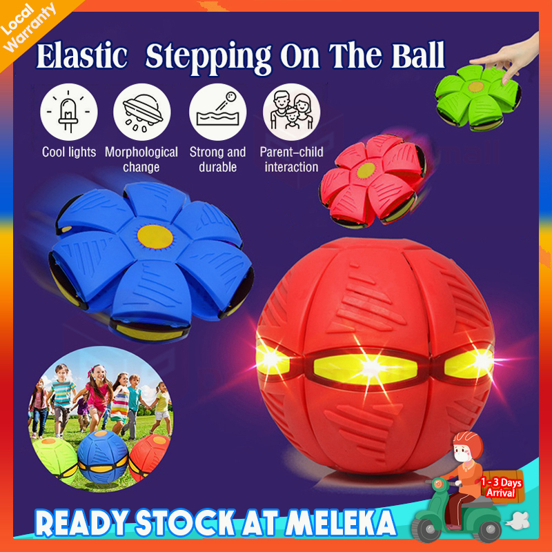 Magic Flying Saucer Ball UFO Flat Throw Disc Ball with LED Colorful
