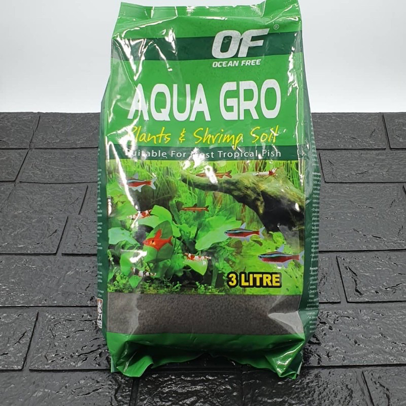 Ocean free aqua growth plants and shrimp soil 3L aquarium soil tanah