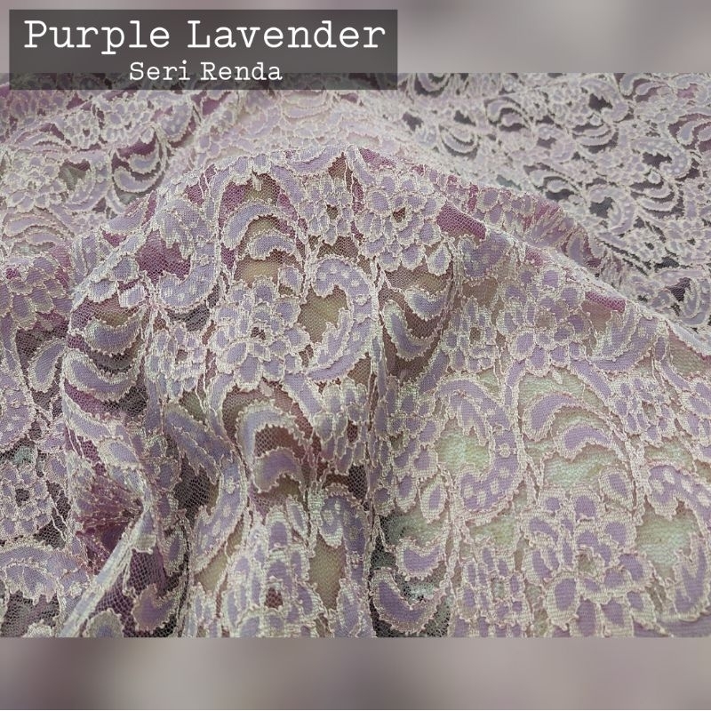SERI RENDA Kain Lace Purple Lavender Bidang 60