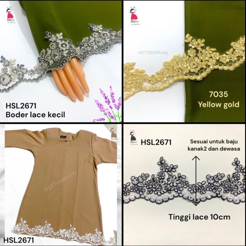 [ 50cm ] Boder lace kecil/ Boder lace sequin/ sequin lace/ boder lace ...