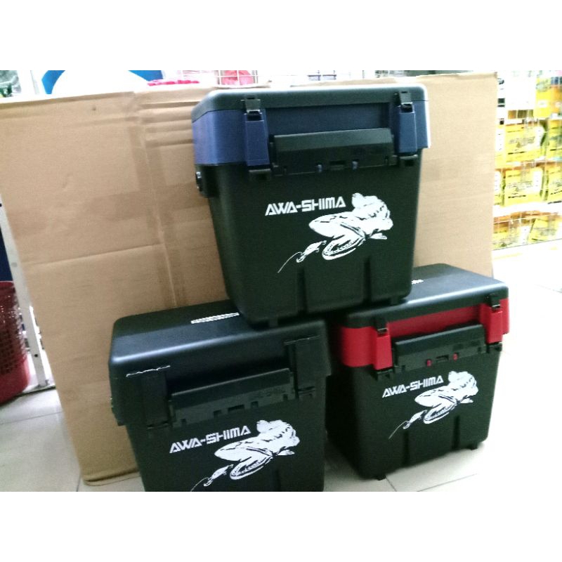 AWASHIMA TACKLE BOX big 36x35.5x21cm HARD MATERIAL DUDUK TOOL BOX
