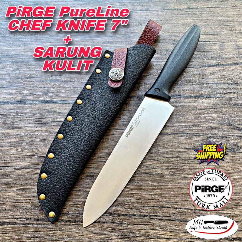 PIRGE CHEF KNIFE 7” - BERSARUNG KULIT | Shopee Malaysia
