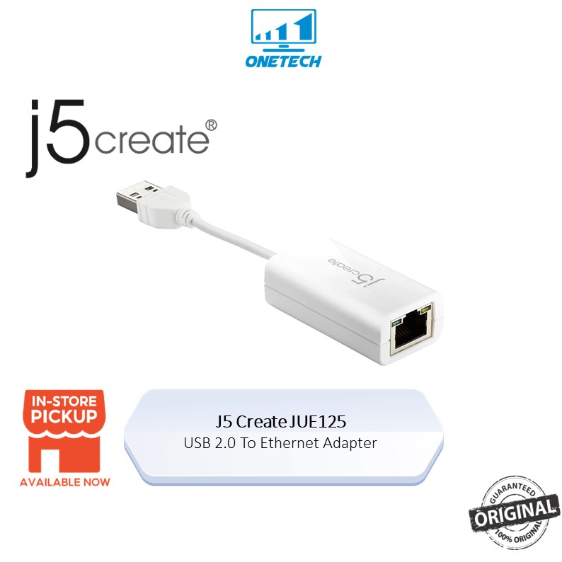 J5Create JUE125 USB2.0 To Adapter (10/100 Gigabit